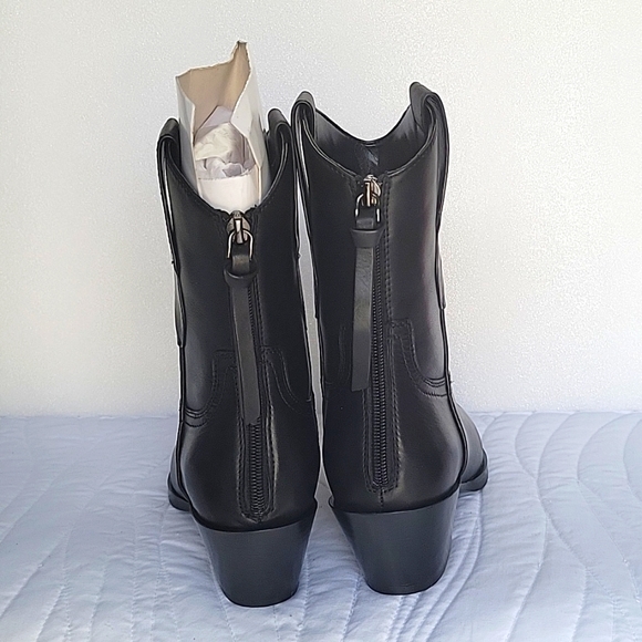 Western Cowboy Boots For Women Mid Calf Cowgirl Boots With Low Heel - Picture 5 of 7
